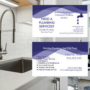 Visita Tarjeta de presentación de fontanero Servicios d