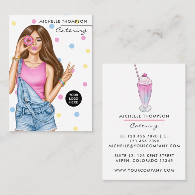 Visita Tarjeta de presentación de Food Catering (Anverso / Reverso)