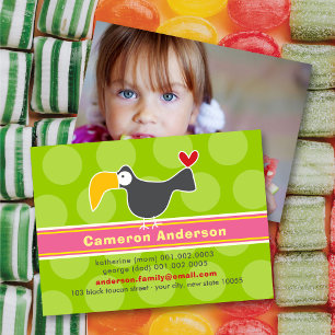 Visita Tarjeta de presentación de foto de perfil de niño 