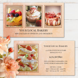 Visita Tarjeta de presentación de foto de postre de panad
