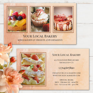 Visita Tarjeta de presentación de foto de postre de panad