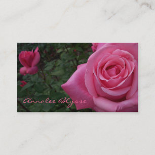 Visita Tarjeta de presentación de foto de rosa rosa