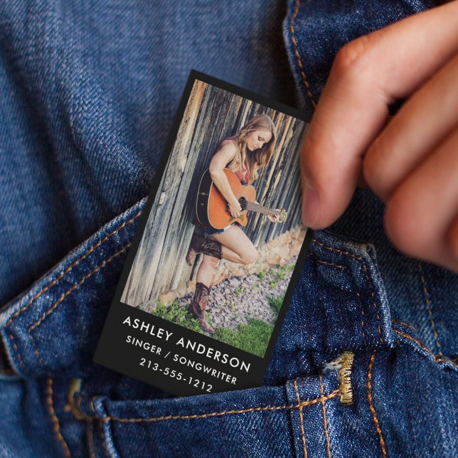 Visita Tarjeta de presentación de foto promocional de can (Customize to change background color, text size or text style.)