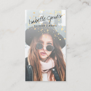 Visita Tarjeta de presentación de foto rosa de cantante m