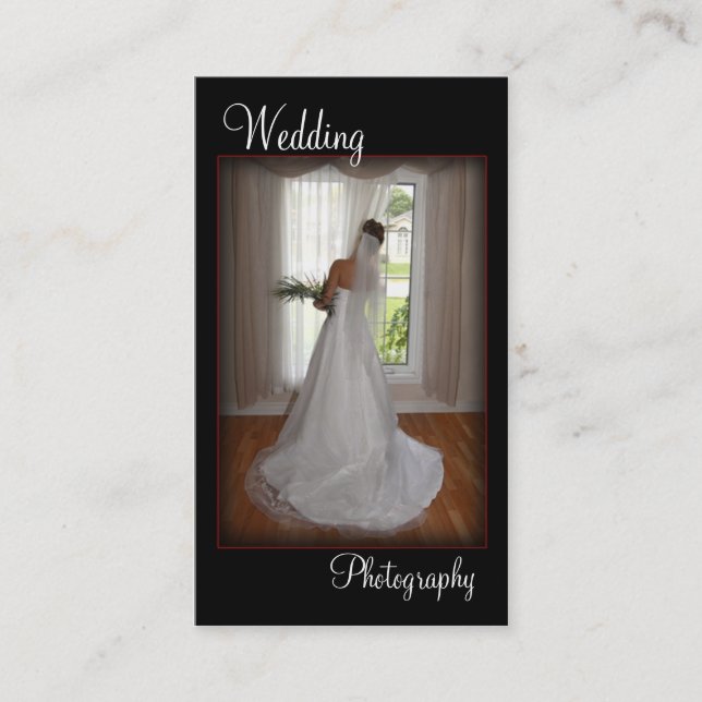 Visita Tarjeta de presentación de fotografía Boda (Anverso)