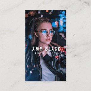 Visita Tarjeta de presentación de fotografía Chica mujer 