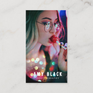 Visita Tarjeta de presentación de fotografía Chica mujer 