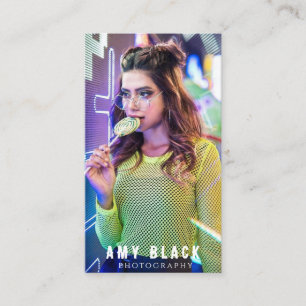 Visita Tarjeta de presentación de fotografía Chica mujer 