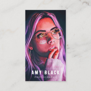 Visita Tarjeta de presentación de fotografía Chica mujer 