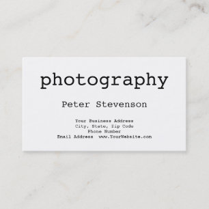 Visita Tarjeta de presentación de fotografía clásica simp