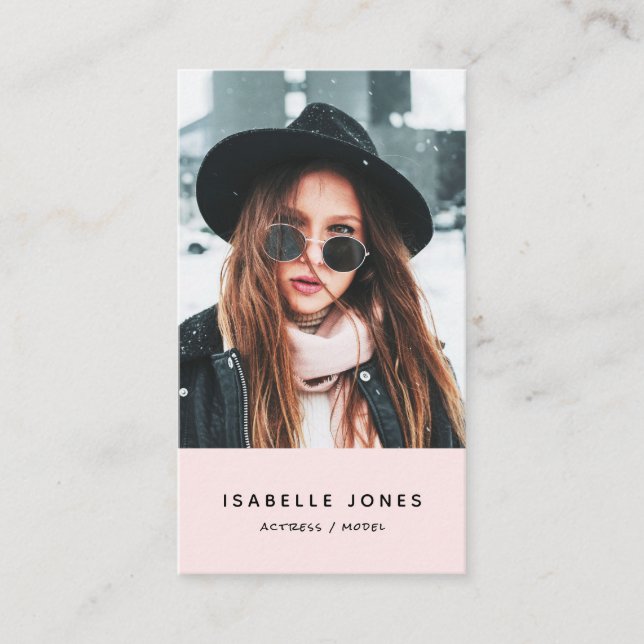 Visita Tarjeta de presentación de fotografía de bailarina (Anverso)