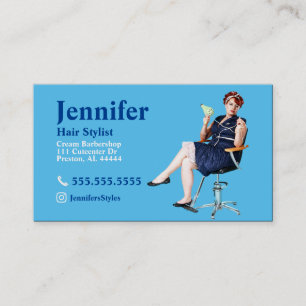 Visita Tarjeta de presentación de fotografías azules de e