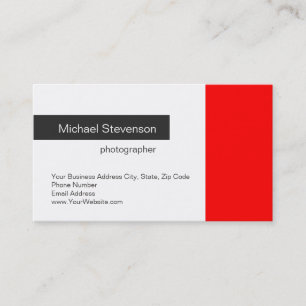 Visita Tarjeta de presentación de fotografías en blanco y