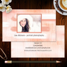 Tarjeta de presentación de fotógrafo de madera pin