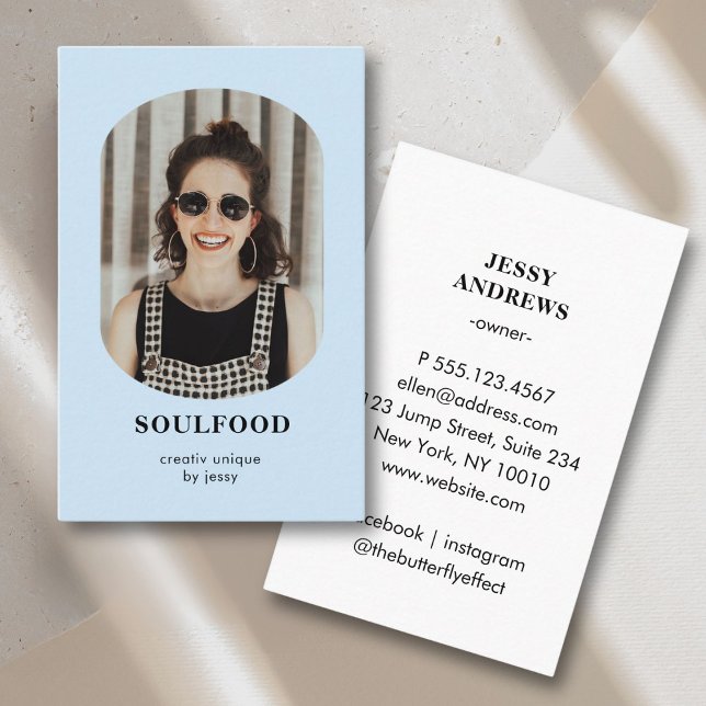 Visita Tarjeta de presentación de fotos moderna de moda (Modern Trendy Photo Business Card)