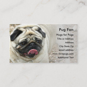 Visita Tarjeta de presentación de fotos Pug #2