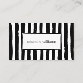 Visita Tarjeta de presentación de franjas negras abstract