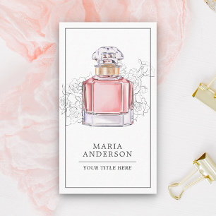 Visita Tarjeta de presentación de frasco de perfume rosa 