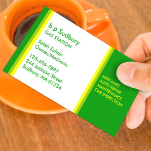 Visita Tarjeta de presentación de gasolineras