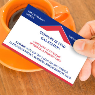 Visita Tarjeta de presentación de gasolineras