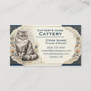Visita Tarjeta de presentación de gatería de gatos persas