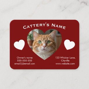 Visita Tarjeta de presentación de gatería personalizable