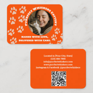 Visita Tarjeta de presentación de gatería personalizada –
