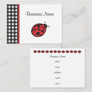 Visita Tarjeta de presentación de Gingham Ladybug