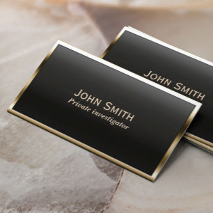 Visita Tarjeta de presentación de Gold Border Investigato