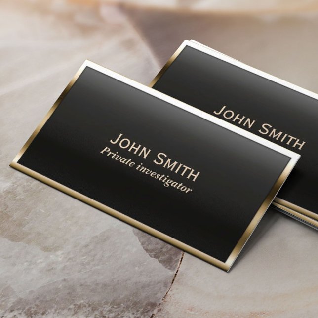 Visita Tarjeta de presentación de Gold Border Investigato (Subido por el creador)