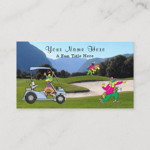 Visita Tarjeta de presentación de golfista divertido