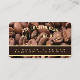 Visita Tarjeta de presentación de granos de café tostados