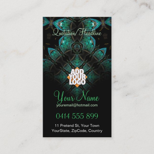 Visita Tarjeta de presentación de Greenada v3 Fractal (Anverso)