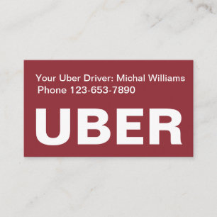 Visita Tarjeta de presentación de Guay Simple Uber Driver