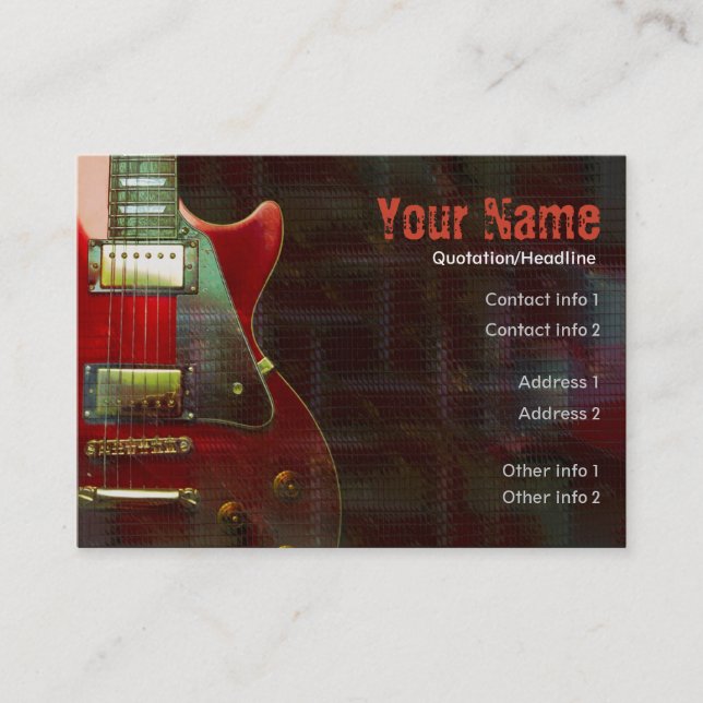 Visita Tarjeta de presentación de GUITAR Musicalia (Anverso)