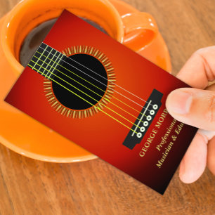 Visita Tarjeta de presentación de guitarra musical