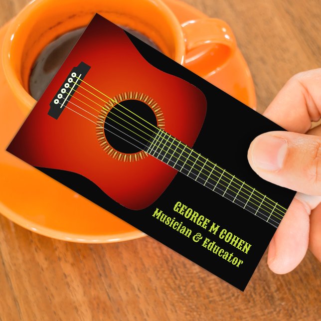 Visita Tarjeta de presentación de guitarra musical (Subido por el creador)
