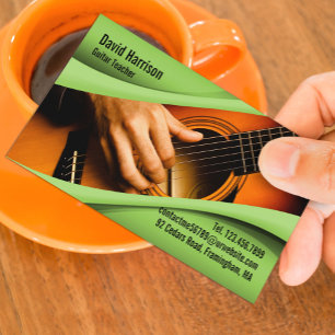 Visita Tarjeta de presentación de guitarra musical
