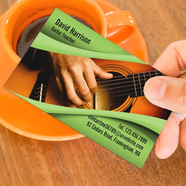 Visita Tarjeta de presentación de guitarra musical (Subido por el creador)
