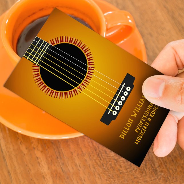 Visita Tarjeta de presentación de guitarra musical (Subido por el creador)