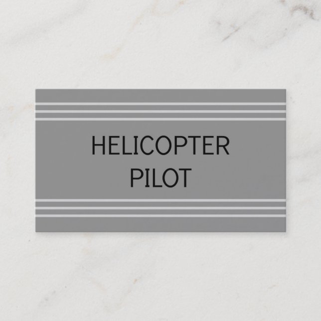 Visita Tarjeta de presentación de Helicopter Pilot (Anverso)