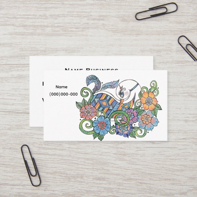 Visita Tarjeta de presentación de Henna (Anverso/Reverso In Situ)