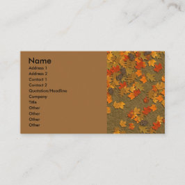 Visita Tarjeta de presentación de hojas de otoño