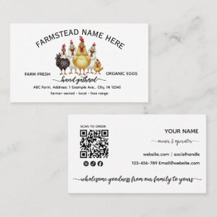 Visita Tarjeta de presentación de huevos frescos de granj