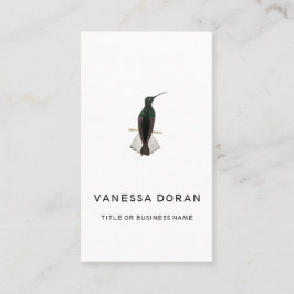 Visita Tarjeta de presentación de Hummingbird negra y bla