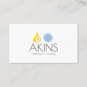 Visita Tarjeta de presentación de HVAC para calefacción y