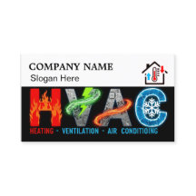 Tarjeta de presentación de HVAC personalizada con 