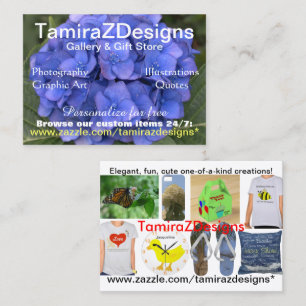 Visita Tarjeta de presentación de Hydrangea Azul de Tamir
