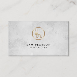 Visita Tarjeta de presentación de iconos de enchufe eléct