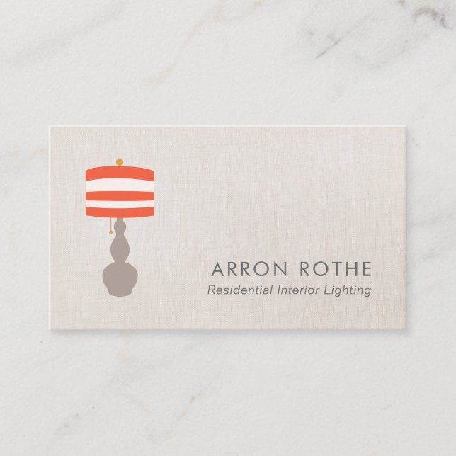 Visita Tarjeta de presentación de iluminación de la lámpa (Anverso)